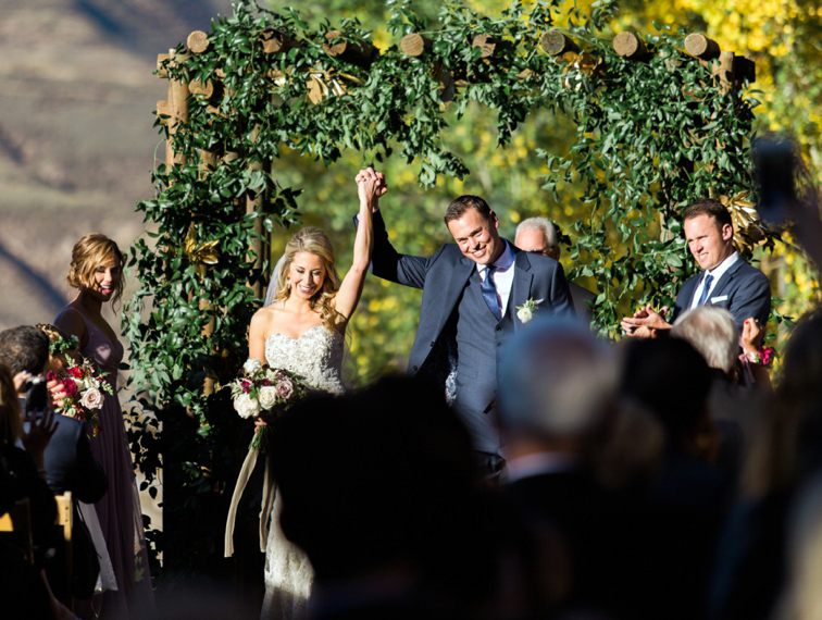 Ritz Carlton Bachelor Gulch Wedding: Sunset Wedding Ceremony 