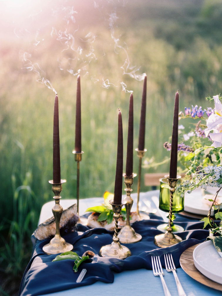 Denver Wedding Decor, Candlesticks In Sunlight