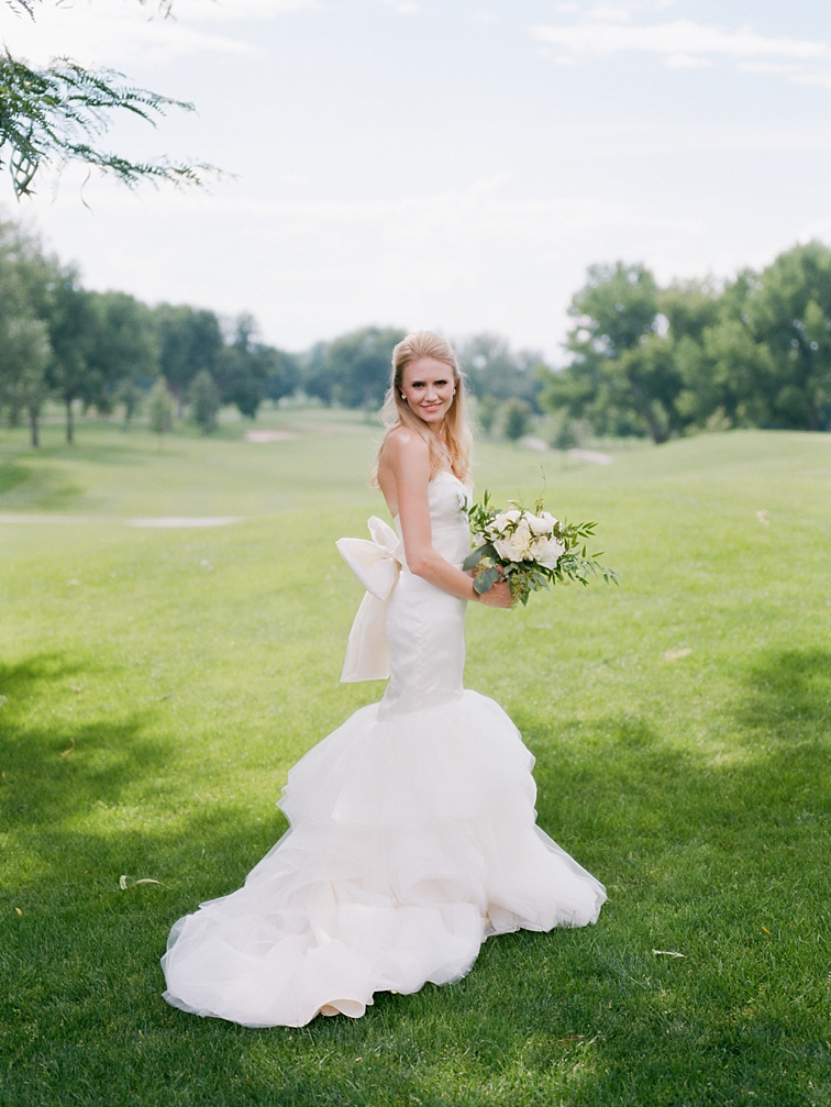 Beautiful Bride with Bouquet - Denver Wedding Photos, Cherry Hills Country Club