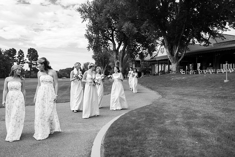 Bridesmaids Talking - Denver Wedding Photos, Cherry Hills Country Club