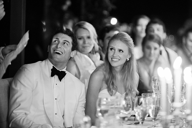 Bride & Groom Listening to Speech - Denver Wedding Photos, Cherry Hills Country Club