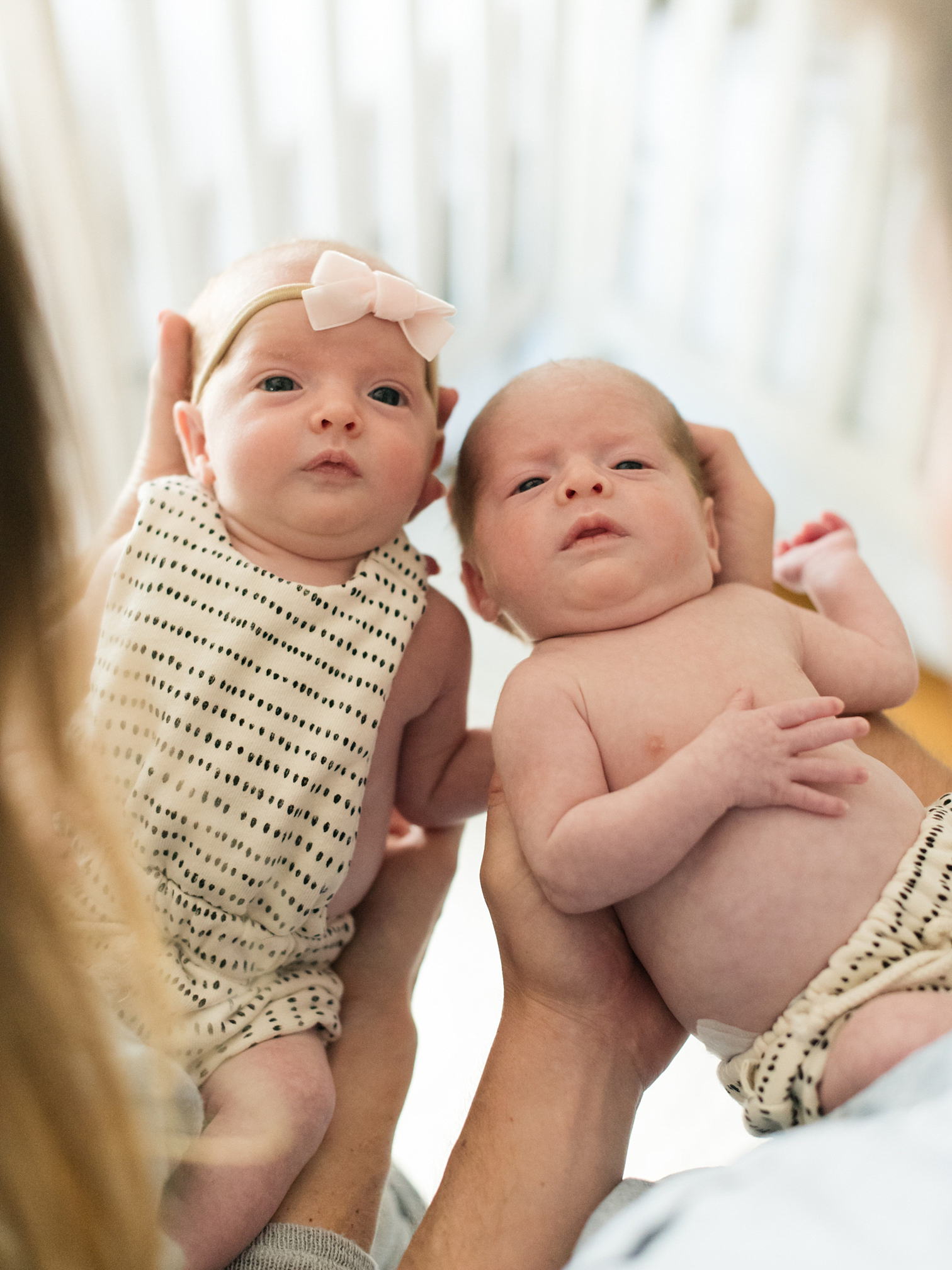 Fort Collins Newborn Session, Twin Session, Colorado Family Photos, Colorado Twin Session, Fort Collins Twin Photos, Colorado Film Photographers, Colorado Lifestyle Session, Best Newborn Photographers In Colorado, Twin Newborn Session, Danielle DeFiore, Newborn Twins In Parents Hands