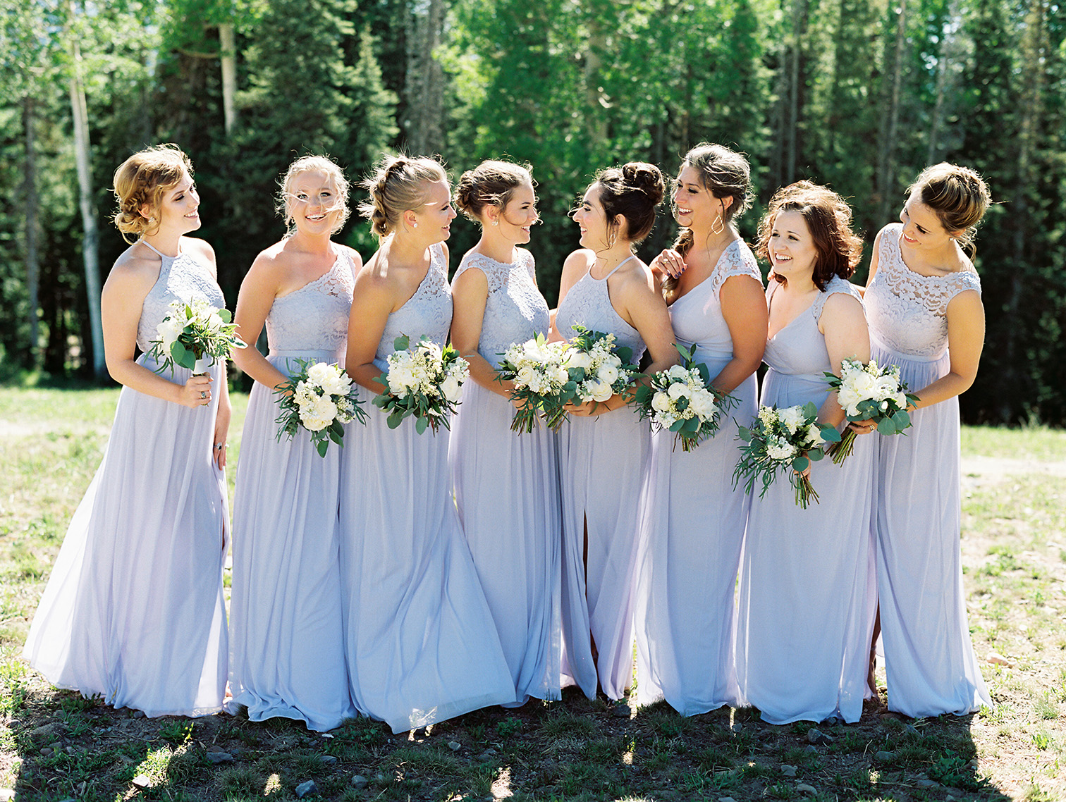 Telluride Summer Weddings, Gorrono Ranch, Destination Wedding, Bridemaids in Lavender